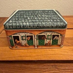 Vintage Decorative Tin Horse Stable